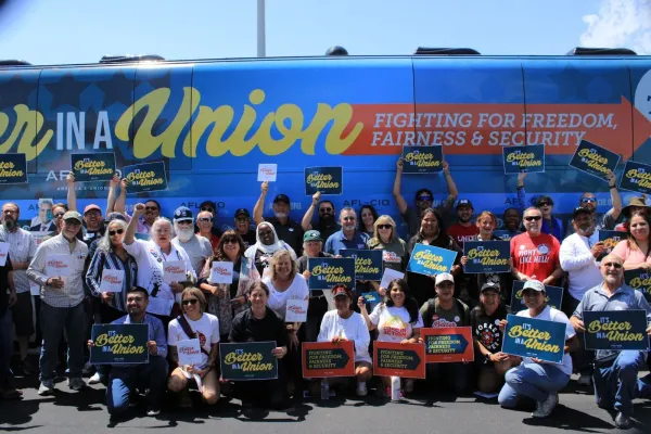 AFL-CIO Tour Bus Stops in Tucson