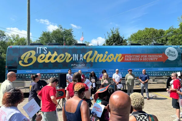 Scene from bus tour