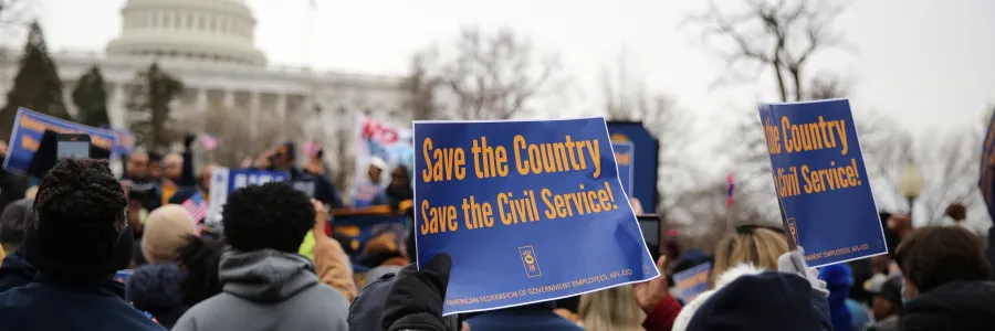 AFGE Federal Government worker rally 2.11.25