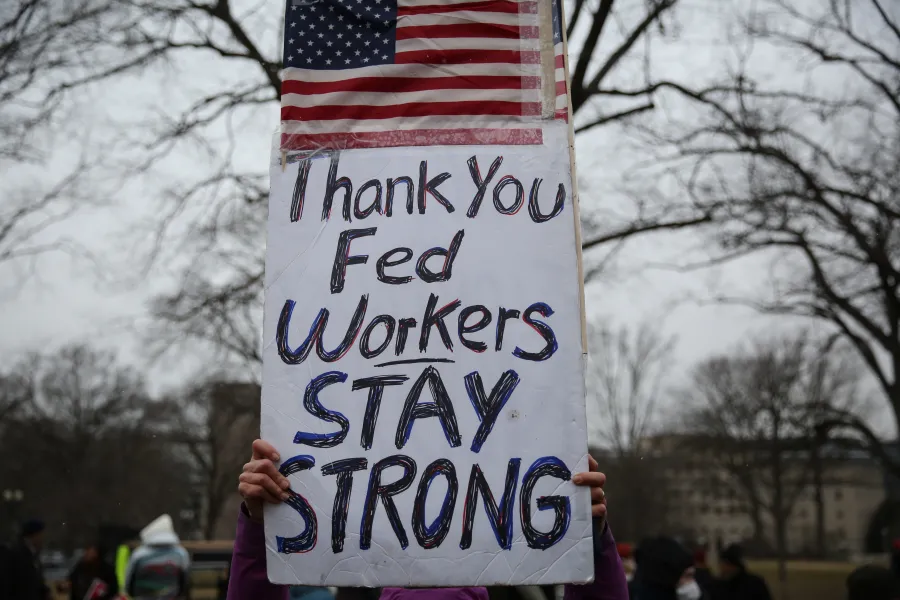 Federal Workers Rally